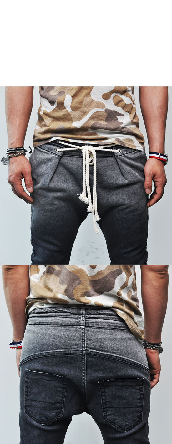men's denim sweatpants